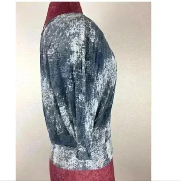 Mudd Womens Top Size Small Blue Gray SnakeSkin Print Dolman Y2k vintage - Picture 4 of 9